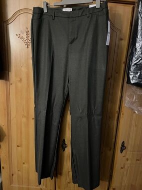 Coldwater Creek Women's Charcoal Gray Straight-Leg Dress Pants